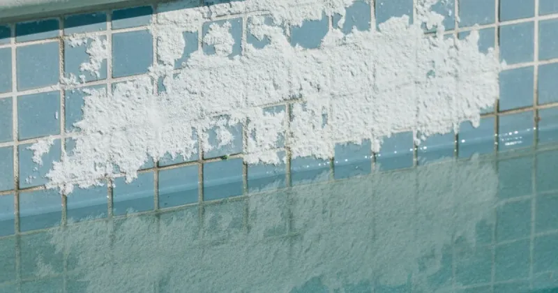 Pool technician examining a corroded salt cell from a saltwater pool system